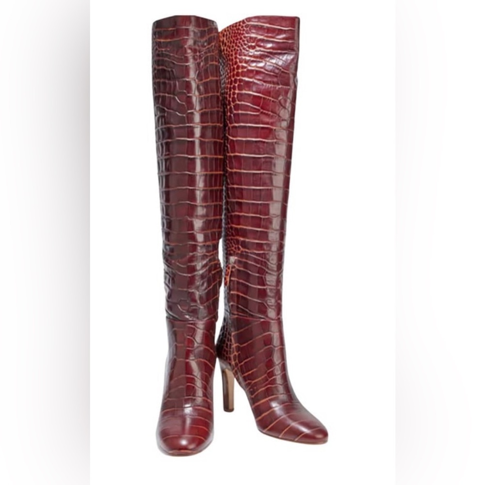 Gabriela Hearst Red/Burgundy Over-the-knee Linda Boots
